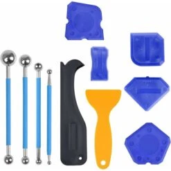13 Pieces Finition De Joints Silicone Et Lisseurs De Joints Outils D'étanchéité à Cadres, Kit D'Outil De Scellage Et De Calfeutrage Pour Salle De Bain Cuisine JUNJUN