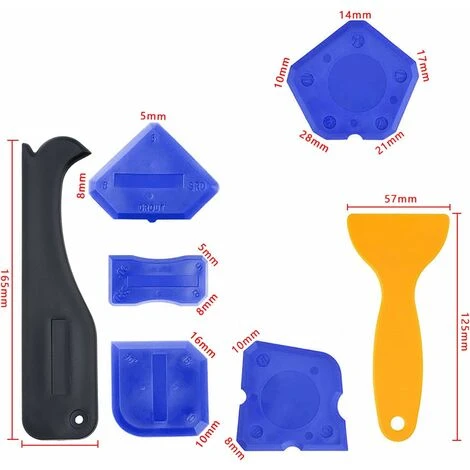 13 Pieces Finition De Joints Silicone Et Lisseurs De Joints Outils D'étanchéité à Cadres, Kit D'Outil De Scellage Et De Calfeutrage Pour Salle De Bain Cuisine JUNJUN 2 13 Pieces Finition De Joints Silicone Et Lisseurs De Joints Outils D'étanchéité à Cadres, Kit D'Outil De Scellage Et De Calfeutrage Pour Salle De Bain Cuisine JUNJUN – Image 2