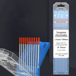 Aiguille De Tungstène, électrode De Tige De Tungstène Pour Machine à Souder à L'arc, (tête Rouge 2.4X150, 10 Pièces/boîte)