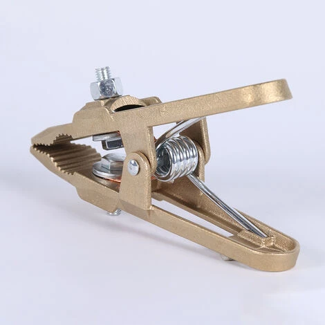 Pince De Terre Pour Machine à Souder Tout Cuivre Un Mot, Pince à Fil De Terre Haute Puissance En Cuivre Pur, (300A) 1 Pince De Terre Pour Machine à Souder Tout Cuivre Un Mot, Pince à Fil De Terre Haute Puissance En Cuivre Pur, (300A)