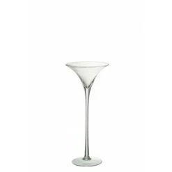 Coupe En Verre Transparent 17x17x40cm