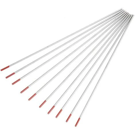Tige D'électrode En Tungstène, Tige Professionnelle En Thorium Tig, 2 % Thorié Pour Machine à Souder Tig, WT20, Rouge (1,6 Mm X 150 Mm) 1 Tige D'électrode En Tungstène, Tige Professionnelle En Thorium Tig, 2 % Thorié Pour Machine à Souder Tig, WT20, Rouge (1,6 Mm X 150 Mm)