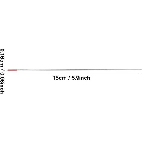 Tige D'électrode En Tungstène, Tige Professionnelle En Thorium Tig, 2 % Thorié Pour Machine à Souder Tig, WT20, Rouge (1,6 Mm X 150 Mm) 3 Tige D'électrode En Tungstène, Tige Professionnelle En Thorium Tig, 2 % Thorié Pour Machine à Souder Tig, WT20, Rouge (1,6 Mm X 150 Mm) – Image 3