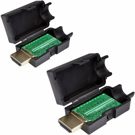 2pcs HDMI Mâle Adaptateur Connecteur De Soudage à La Plaque De Dérivation De Borne De Câblage, Oi-FRIS 1 2pcs HDMI Mâle Adaptateur Connecteur De Soudage à La Plaque De Dérivation De Borne De Câblage, Oi-FRIS