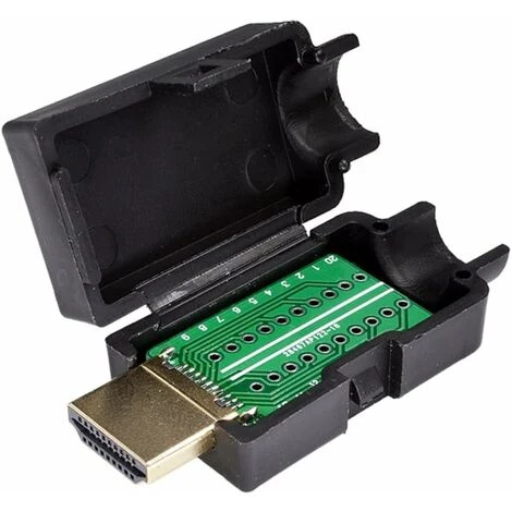 2pcs HDMI Mâle Adaptateur Connecteur De Soudage à La Plaque De Dérivation De Borne De Câblage, Oi-FRIS 2 2pcs HDMI Mâle Adaptateur Connecteur De Soudage à La Plaque De Dérivation De Borne De Câblage, Oi-FRIS – Image 2