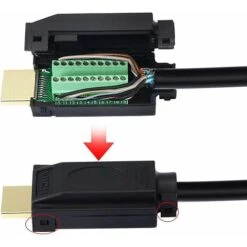 2pcs HDMI Mâle Adaptateur Connecteur De Soudage à La Plaque De Dérivation De Borne De Câblage, Oi-FRIS 8 2pcs HDMI Mâle Adaptateur Connecteur De Soudage à La Plaque De Dérivation De Borne De Câblage, Oi-FRIS -Pas Cher Pro Bricoleur Magasin 68058724 4
