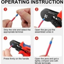 Pince à Sertir Outil De Sertissage Kit AWG23-7/0.25-10mm² Avec 1200 Cosses De Câbles Isolées à Sertir TEENO, Electriques Connecteurs à Sertir Pince électricien Professionnel -Pas Cher Pro Bricoleur Magasin 68152271 5