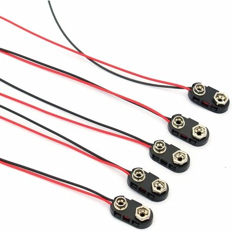 5XpcsBatterie Noir En Plastique Dur De Logement 1 Type De Fil 9V,Yeurié 2 5XpcsBatterie Noir En Plastique Dur De Logement 1 Type De Fil 9V,Yeurié – Image 2