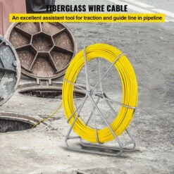 VEVOR Tige De Cable En Fibre De Verre Serpent Ruban De Poisson 6 Mm X130 / 200 M, 8 Mm X150 M Electrique Extracteur De Cable 8 Mm X 150 M -Pas Cher Pro Bricoleur Magasin 69343164 3