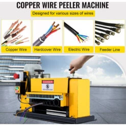 VEVOR Machine A Denuder Fils Electrique 370 W Pince A Denuder Cable 1-38 Mm Avec Lame, 20 M/min Haute Efficacite De Denudation Pour Recycler Fils De Cuivre/Enlever Isolant Plastique Caoutchouc Des Fil -Pas Cher Pro Bricoleur Magasin 69343465 3