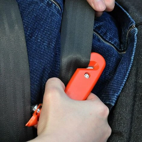 Marteau D'urgence Pour Voiture, Marteaux De Secours Coupe-Ceinture De Sécurité Poignée De Support De Véhicule 3 En 1 Avec Brise-vitre 4 Marteau D'urgence Pour Voiture, Marteaux De Secours Coupe-Ceinture De Sécurité Poignée De Support De Véhicule 3 En 1 Avec Brise-vitre – Image 4
