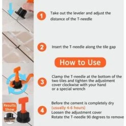 602 Pcs Tile Systeme Leveling Reutilisable Carrelage Niveleur Et Spacers Outils -Pas Cher Pro Bricoleur Magasin 71278714 3