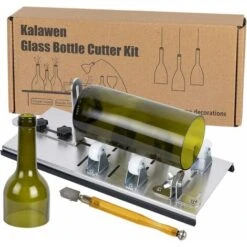 Dernier Kit De Coupe-bouteille En Verre Réglable Outil De Bricolage Outil De Coupe En Acier Inoxydable à 5 Roues Pour Le Vin