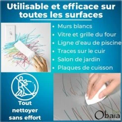 Eponge Magique Lot De 10 En Mélamine 3X Plus Résistant, Haute Densité Gomme De Nettoyage, Enlève Les Taches Et Traces Tenaces Sur Toutes Les Surfaces. Qualité Supérieure Extra Puissante Et Résistante -Pas Cher Pro Bricoleur Magasin 76005478 5