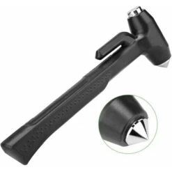 Marteau De Sécurité De Voiture - Longue Poignée Multi-fonction Voiture Sécurité Marteau Véhicule D'urgence Fenêtre Brisée Marteau Voiture évacuation D'urgence Outil Noir -Pas Cher Pro Bricoleur Magasin 76327674 3