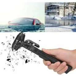 Marteau De Sécurité De Voiture - Longue Poignée Multi-fonction Voiture Sécurité Marteau Véhicule D'urgence Fenêtre Brisée Marteau Voiture évacuation D'urgence Outil Noir -Pas Cher Pro Bricoleur Magasin 76327674 4