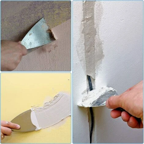 Couteaux à Enduire Jeu De Spatules En Acier Ensemble De Couteaux à Mastic Lot De 7 Pièces Avec Sac De Rangement Grattoir Mural Poignée En Plastique Antidérapant 5 Couteaux à Enduire Jeu De Spatules En Acier Ensemble De Couteaux à Mastic Lot De 7 Pièces Avec Sac De Rangement Grattoir Mural Poignée En Plastique Antidérapant – Image 5