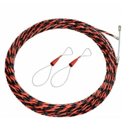 Aiguille Electricien 50M Tire Fil Electrique 5mm Diamètre Aiguille Tire Fil, Rétractable D'installation Pour Tire Cable Et Rallonge En Acier Spiralé Flexible Tire Fils Electrique Tire Fils D'électrici