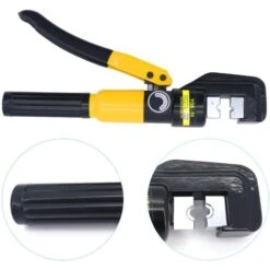 Pince à Sertir D'électricien,10 Tonnes 9 Matrices Coffret De Pince à Sertir Hydraulique ,Outil De Sertissage Hydraulique, Pince à Sertir Per Les Bornes à Cliquet Pour Câble 4-70 Mm² (Nouveau Noir)，CMO -Pas Cher Pro Bricoleur Magasin 76766431 3