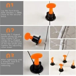 50 Pièces Systeme De Nivellement Carrelage,niveleur Carrelage Avec Clé Spéciale, Croisillon Carrelage Autonivelant ,Ajusteur De Niveau De Carrelage Pour La Construction De Murs -Pas Cher Pro Bricoleur Magasin 77386857 4