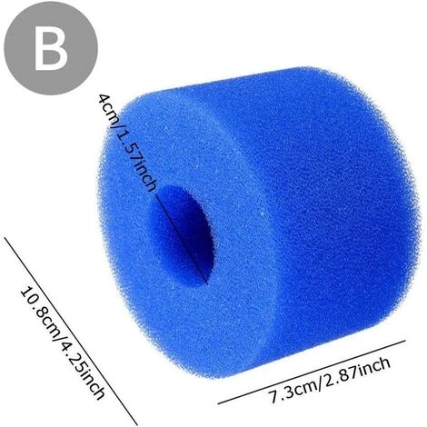 Filtre De Piscine, Tailles De Filtre De Piscine Réutilisable/lavable, Cartouche éponge De Nettoyage 2 Filtre De Piscine, Tailles De Filtre De Piscine Réutilisable/lavable, Cartouche éponge De Nettoyage – Image 2