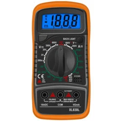 Multimètre Numérique LCD, Haute Qualité Voltmètre Ampèremètre Ohmmètre, Portable Digital Testeur Electrique Mesure Tension Courant Continuité Résistance AC DC Circuit Diodes Transistors