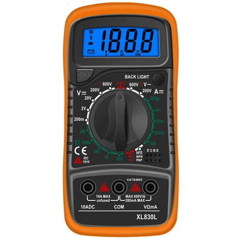 Multimètre Numérique LCD, Haute Qualité Voltmètre Ampèremètre Ohmmètre, Portable Digital Testeur Electrique Mesure Tension Courant Continuité Résistance AC DC Circuit Diodes Transistors 1 Multimètre Numérique LCD, Haute Qualité Voltmètre Ampèremètre Ohmmètre, Portable Digital Testeur Electrique Mesure Tension Courant Continuité Résistance AC DC Circuit Diodes Transistors