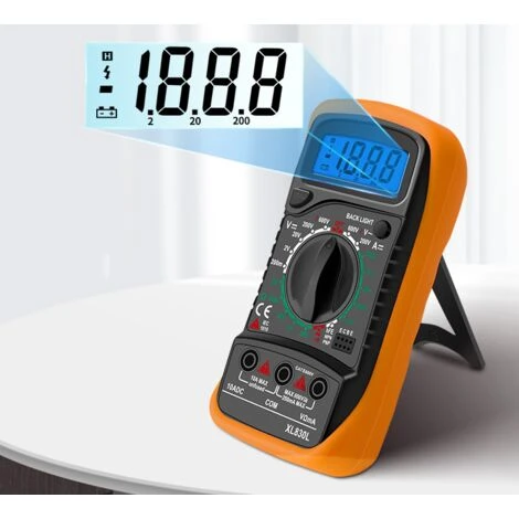 Multimètre Numérique LCD, Haute Qualité Voltmètre Ampèremètre Ohmmètre, Portable Digital Testeur Electrique Mesure Tension Courant Continuité Résistance AC DC Circuit Diodes Transistors 5 Multimètre Numérique LCD, Haute Qualité Voltmètre Ampèremètre Ohmmètre, Portable Digital Testeur Electrique Mesure Tension Courant Continuité Résistance AC DC Circuit Diodes Transistors – Image 5