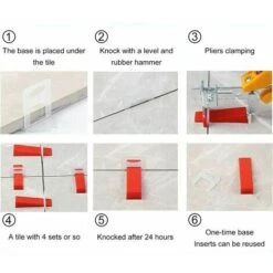 Systme De Nivellement De Carrelage De1.5mm De Largeur De Joint, 400 Languettes De Traction,100 Pices Cales Rutilisables Ensemble,Systme De Nivellement Pour Carrelage De Carreaux Paisseur3-12 Mm 9 Systme De Nivellement De Carrelage De1.5mm De Largeur De Joint, 400 Languettes De Traction,100 Pices Cales Rutilisables Ensemble,Systme De Nivellement Pour Carrelage De Carreaux Paisseur3-12 Mm -Pas Cher Pro Bricoleur Magasin 78073321 5