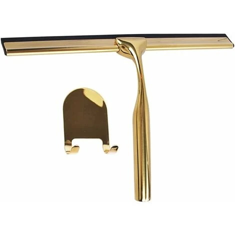 Raclette De Douche En Acier Inoxydable Raclettes De Fenêtre En Verre Poignée De Coupe Antidérapante Pour Miroir De Porte De Salle De Bain Verre De Voiture Avec Crochet, Raclettes De Douche Dorées 1 Raclette De Douche En Acier Inoxydable Raclettes De Fenêtre En Verre Poignée De Coupe Antidérapante Pour Miroir De Porte De Salle De Bain Verre De Voiture Avec Crochet, Raclettes De Douche Dorées
