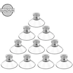 Ventouse Ø 40mm, 10 PCS Ventouses M5 Threads Stainless Steel, Ventouses Avec écrou Moleté Clair，GU.B/bon
