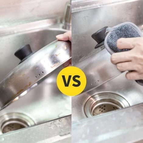 éponge Vaisselle Lavable, 6 Tampons Grattants Non Rayants Double Face La Cuisine Antibactérienne En Microfibre éponge Nettoie Efficacement Toutes Les Surfaces. Idéale Pour Plaques, Poêles 4 éponge Vaisselle Lavable, 6 Tampons Grattants Non Rayants Double Face La Cuisine Antibactérienne En Microfibre éponge Nettoie Efficacement Toutes Les Surfaces. Idéale Pour Plaques, Poêles – Image 4