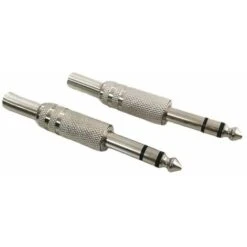 5pcs Jack Prise Jack 6,35mm Male à Souder Stéréo Fiche Male Connecteur Soudure 100% Métal, -Pas Cher Pro Bricoleur Magasin 80433739 5