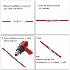 Cosses Electriques, 100 Pièces 5 Tailles Butt Fil-Connecteurs, Connexions De Câbles Thermorétractables Et Connecteurs De Soudage De Soudure,Souder Gaine Thermorétractable Terminaux -Pas Cher Pro Bricoleur Magasin 80713584 4