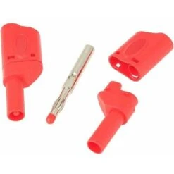 Fiche Connecteurs Bananes Enfichables 4 Mm De Sécurité Entièrement Isolés Rouge Noir 10 Pièces -Pas Cher Pro Bricoleur Magasin 81195052 4