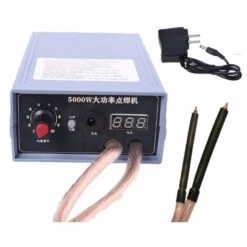 5000W Handheld Spot-welding Machine Portable Household DIY Battery Welding Machine Current Adjustable Utility Automatic Welding Machine For 18650 Battery EU Plug (Bleu, EU Plug - Automatique)
