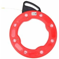 AIDUCHO Extracteur De Fil De Tête De Ressort En Nylon Rouge De 4,0 Mm 30 M à Travers Le Nylon De Fibre De Verre De Câble Mural, 30 Mètres/98,4 Pieds