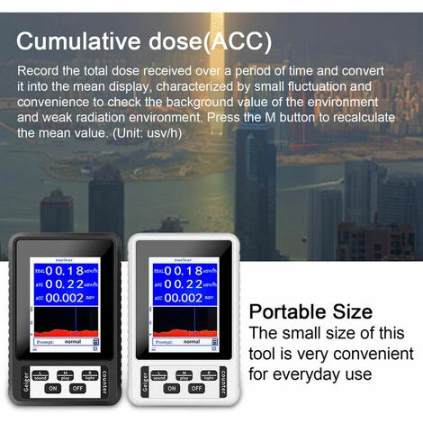 Détecteur De Rayonnement Nucléaire Portable Personals Compteur Geiger Rayons X Rayons γ Outil De Détection De Rayons β Modes De Dose Cumulée Moyenne En Temps Réel Testeur Radioactif Domestique Pratiqu 4 Détecteur De Rayonnement Nucléaire Portable Personals Compteur Geiger Rayons X Rayons γ Outil De Détection De Rayons β Modes De Dose Cumulée Moyenne En Temps Réel Testeur Radioactif Domestique Pratiqu – Image 4