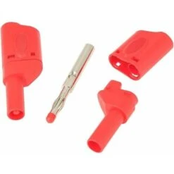 Fiche Connecteurs Bananes Enfichables 4 Mm De Sécurité Entièrement Isolés Rouge Noir Guazhuni 10 Pièces -Pas Cher Pro Bricoleur Magasin 85354665 4