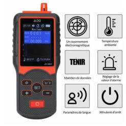 Compteur Geiger Complet + Detecteur De Rayonnement Electromagnetique, Prise En Charge De La Detection De La Temperature Et De L'humidite -Pas Cher Pro Bricoleur Magasin 85916066 4