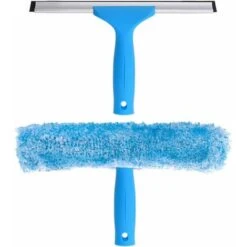 Grattoir à Vitres Professionnel Avec Brosse Microfibre, Largeur 25 Cm
