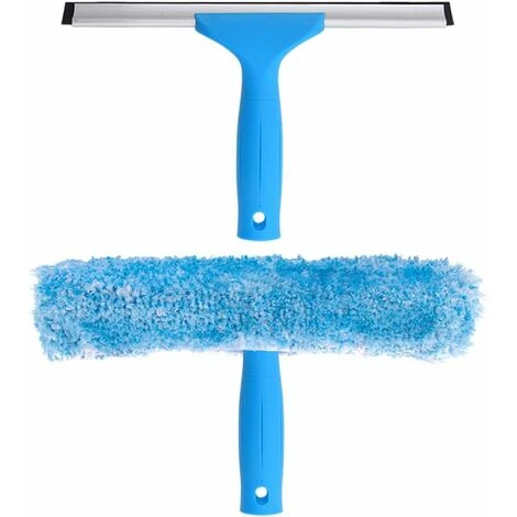 Grattoir à Vitres Professionnel Avec Brosse Microfibre, Largeur 25 Cm 1 Grattoir à Vitres Professionnel Avec Brosse Microfibre, Largeur 25 Cm