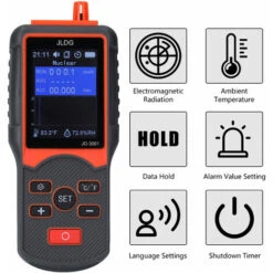 JD-3001 Compteur Geiger Multifonctionnel Et Détecteur De Rayonnement électromagnétique Appareil De Mesure De La Température Et De L'humidité Avec Fonction D'exportation De Données -Pas Cher Pro Bricoleur Magasin 87412639 5