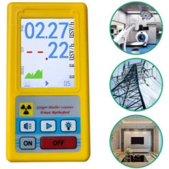 Détecteur De Radiation Nucléaire Compteur Geiger Compteur De Détection Radioactive Portable Dosimètre Radio Actif Détecteur De Rayons X Beta Gamma (Jaune) -Pas Cher Pro Bricoleur Magasin 87413048 3