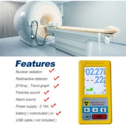 Détecteur De Radiation Nucléaire Compteur Geiger Compteur De Détection Radioactive Portable Dosimètre Radio Actif Détecteur De Rayons X Beta Gamma (Jaune) -Pas Cher Pro Bricoleur Magasin 87413048 4