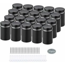 20 Pièces Acier Inoxydable Publicité Vis,Verre Signe Publicité Clous Vis Frameless Standoff Fixations Clamp