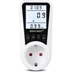 Compteur D'électricité Pour Prise Compteur D'électricité, Compteur De Coût énergétique 16a, Compteur De Consommation D'électricité Avec Rétroéclairage LCD, 7 Modes De Surveillance, Surcharge