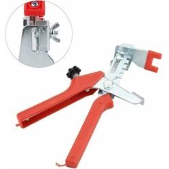 Pinces Pour Carrelage De Sol, Pinces De Nivellement Réutilisables Cales Système De Nivellement De Carrelage Localisateur De Carrelage Outil De Mesure D'installation De Carrelage En Céramique Rouge -Pas Cher Pro Bricoleur Magasin 88669784 4