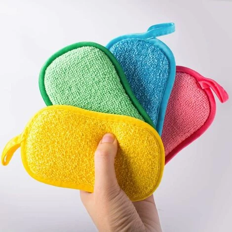 10 Éponge Reutilisable Lavable Vaisselle En Microfibre Pour Cuisine Plaques Poêles (5 Couleurs-10pcs) 4 10 Éponge Reutilisable Lavable Vaisselle En Microfibre Pour Cuisine Plaques Poêles (5 Couleurs-10pcs) – Image 4