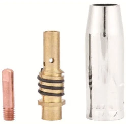 12pcs Poste A Souder Mig Sans Gaz Embouts De Contact De Buse De Soudage 15AK MIG/MAG Support De Connecteur De Gaz 1.2 Mm, Buse Gas Conique, Support Tube De Contact, Consommables De Chalumeau -Pas Cher Pro Bricoleur Magasin 88918666 3